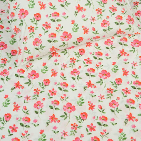 Organic Blossoms Fitted Cot Sheet