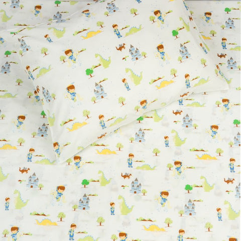 Bedsheet Set - Organic Adventures Of A Prince  Single Bed Sheet