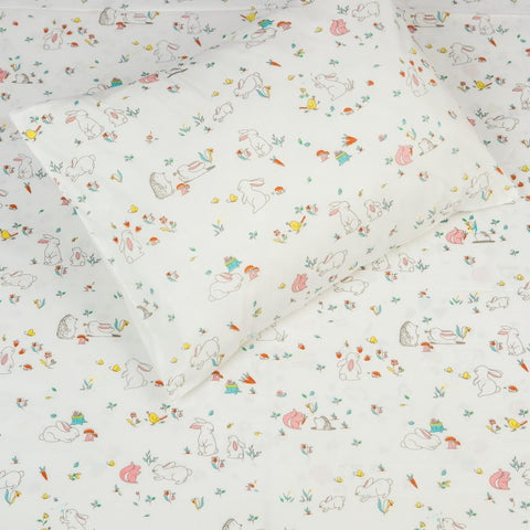 Bedsheet Set - Organic Snuggle Bunny - Single/Double Bed Sizes Available