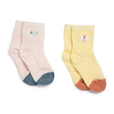 Kicks & Crawl-Long Cozy socks-Pink and Yellow (Pack of 2)