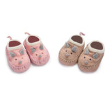 Ribbed Pink & Peach Booties - 2 pack