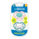 Dr. Brown's Advantage Pacifiers, Stage 1, Pack of 2 - Pink Airplanes