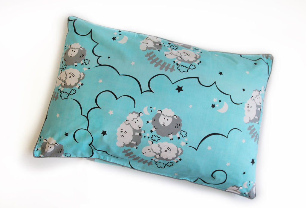 Counting Sheep Single Pillow Cover - Pink/ Blue