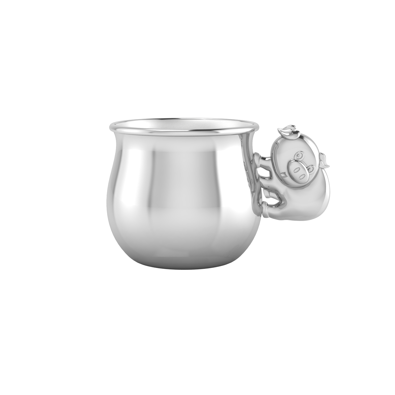 Silver Plated Piggy Cup
