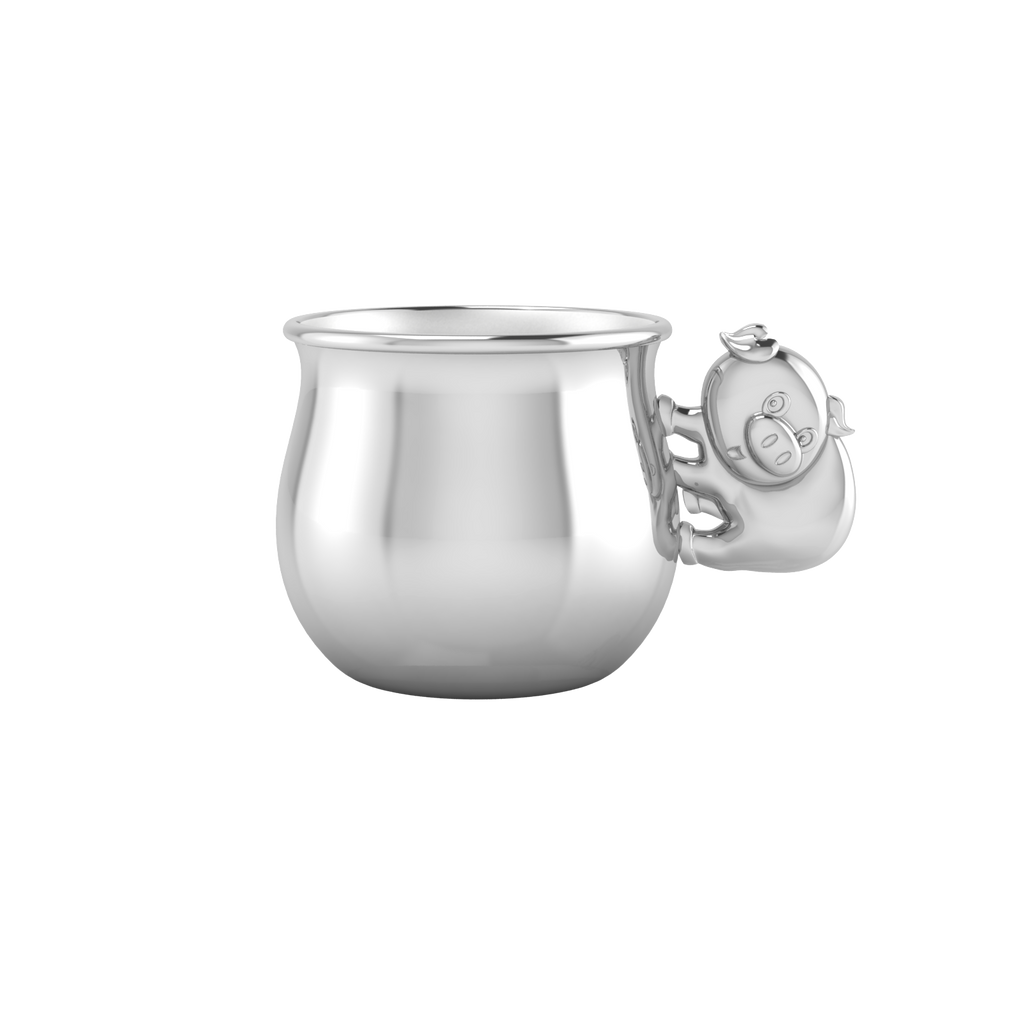 Silver Plated Piggy Cup