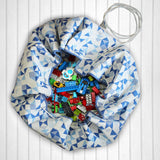 Quilted Cotton Playmat cum Storage Bag - Busy Street