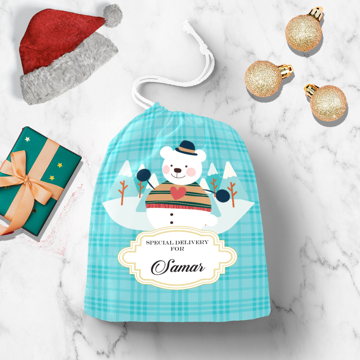 Personalised Mr. Snowy Gift Sack