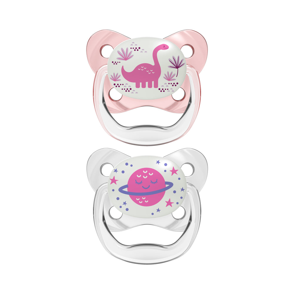 Dr. Brown's Prevent Glow in the Dark Butterfly Shield Soother - Stage 2 - Pink