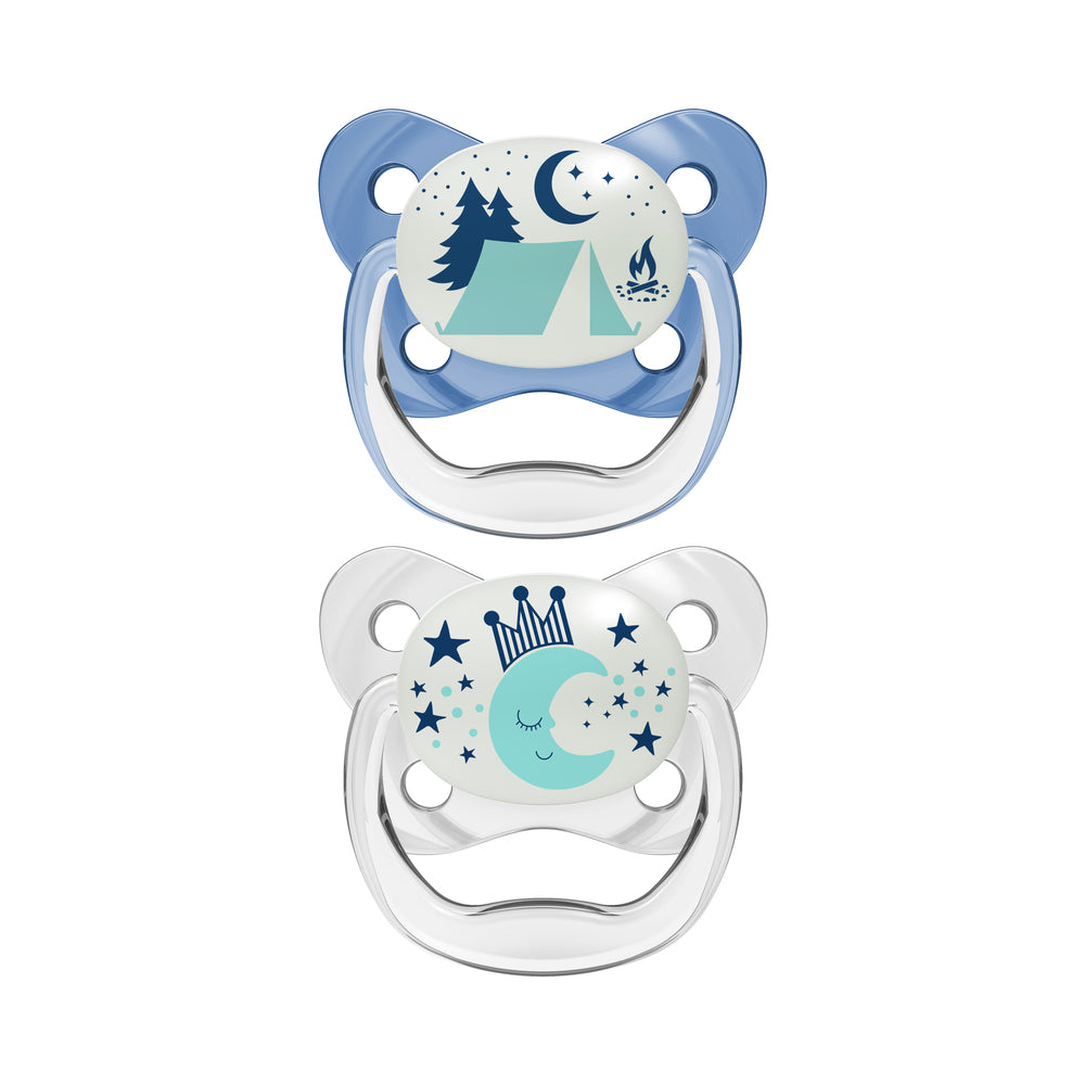 Dr. Brown's Prevent Glow in the Dark Butterfly Shield Soother - Stage 1 - Blue