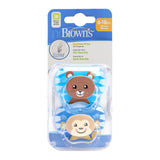 Dr. Brown's Prevent Printed Shield Soother - Stage 1, Pack of 2 - Blue