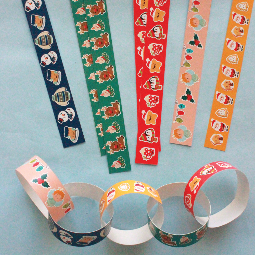 Christmas Décor Paper Chain-5 Designs