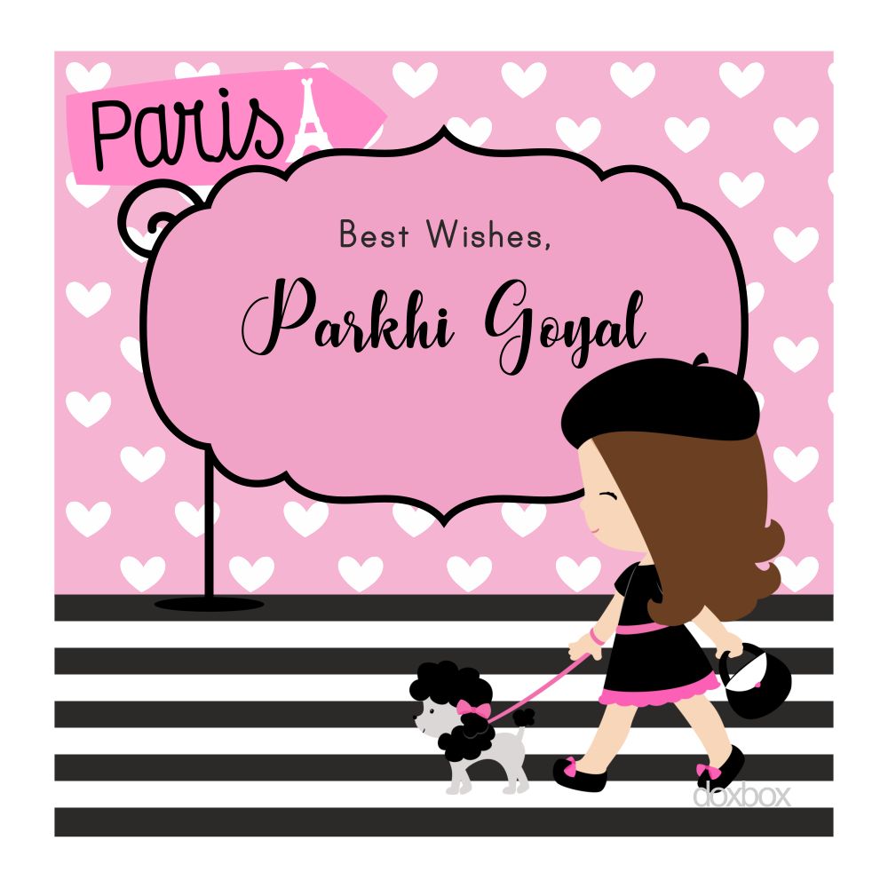 Personalised Gift Tags  - Paris Dog