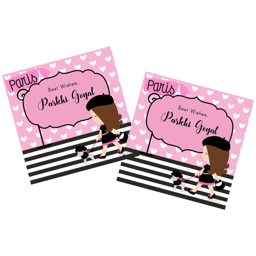 Personalised Gift Tags  - Paris Dog