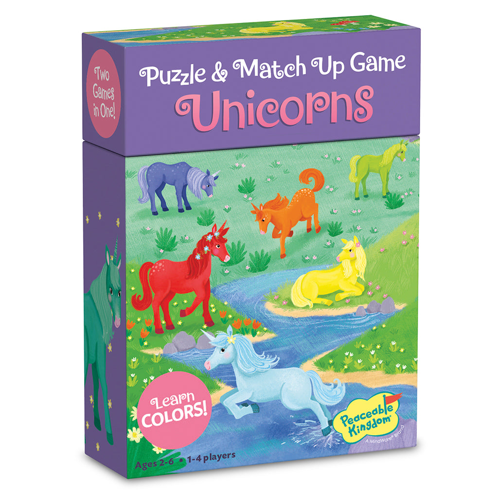Peaceable Kingdom - Unicorns Match Up Game