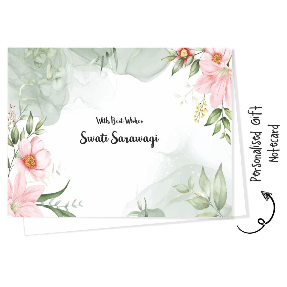 Personalised Gift Notecard -Floral Pink