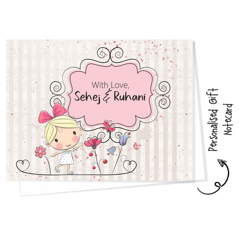Personalised Gift Notecard -Girl With Butterfly