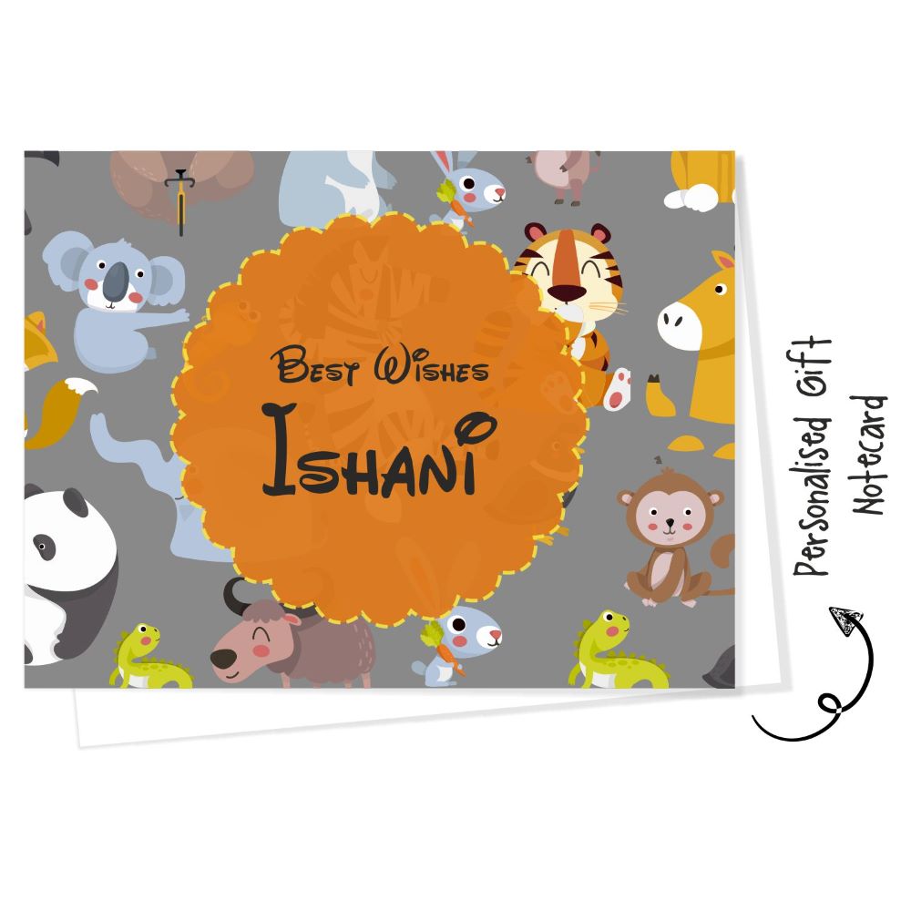 Personalised Gift Notecard - Jungle Animals