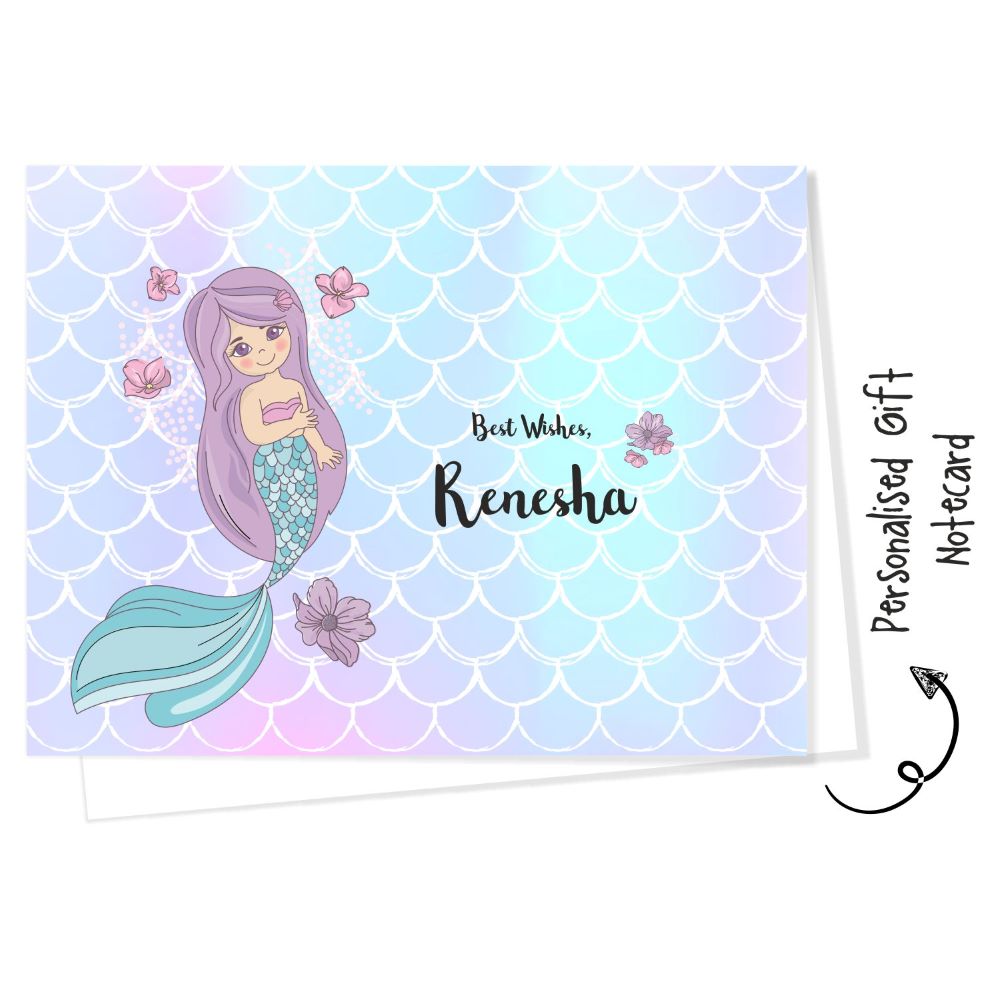 Personalised Gift Notecard - Mermaid