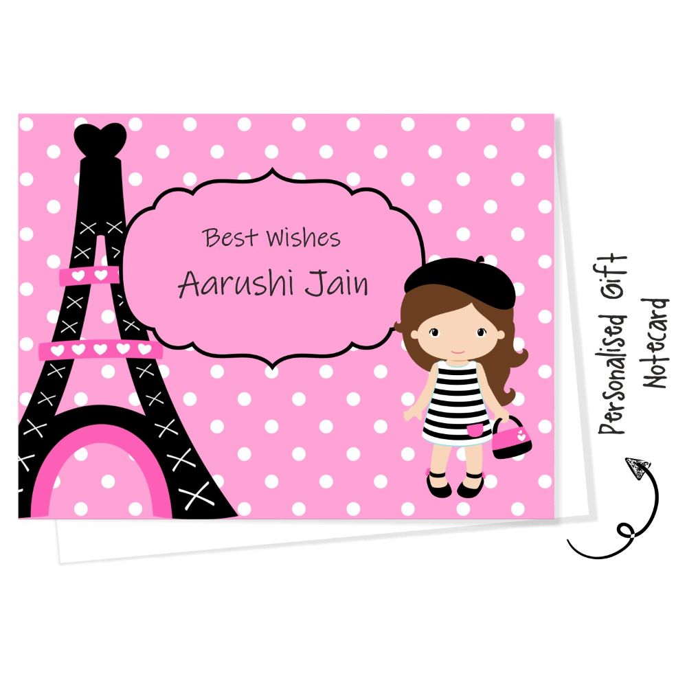 Personalised Gift Notecard - Paris Shopping