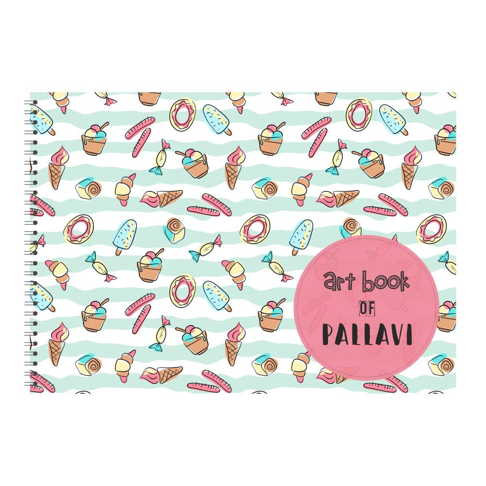 Personalised Sketchbook - Candy and Doughnut