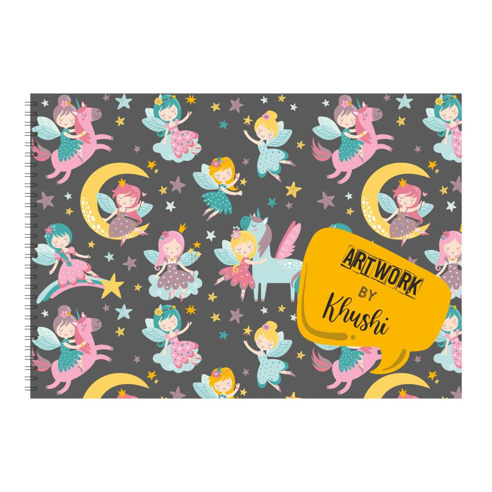 Personalised Sketchbook - Fairy Unicorn