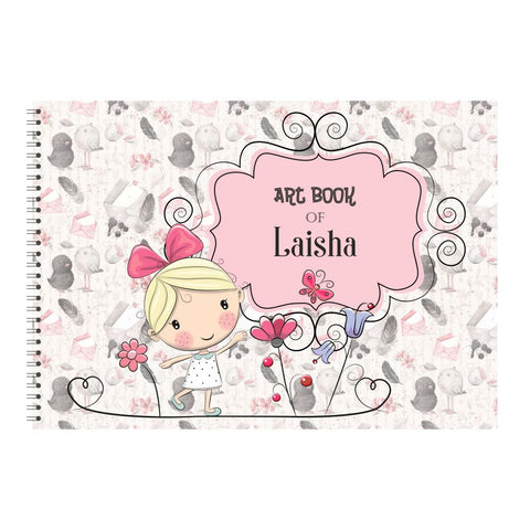 Personalised Sketchbook - Girl With Butterfly