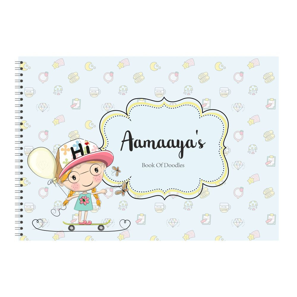 Personalised Sketchbook - Green Girl