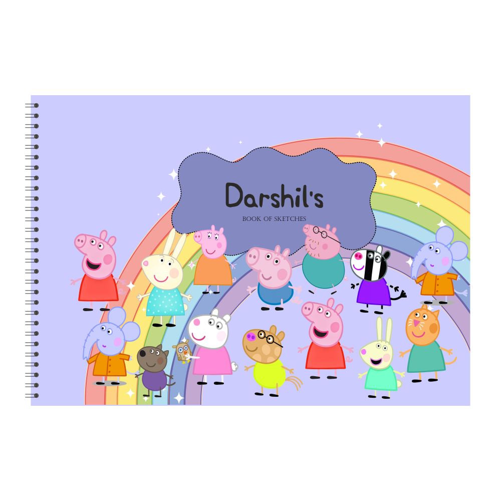 Personalised Sketchbook - Peppa Family