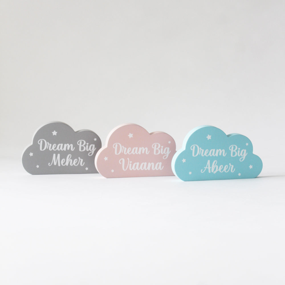 Personalized Dream Big Cloud - Grey