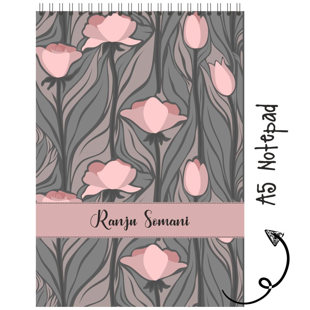 Personalised Notepad - Peach Roses