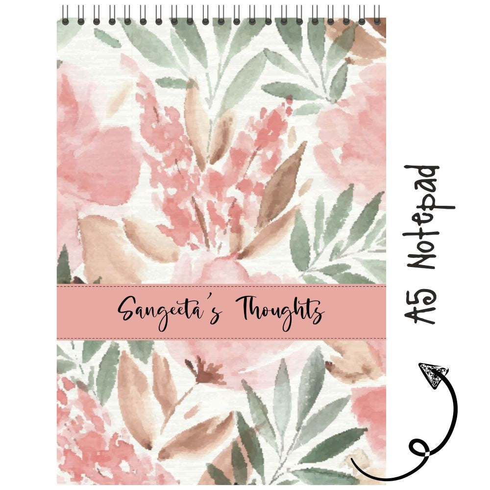 Personalised Notepad - Watercolor Floral