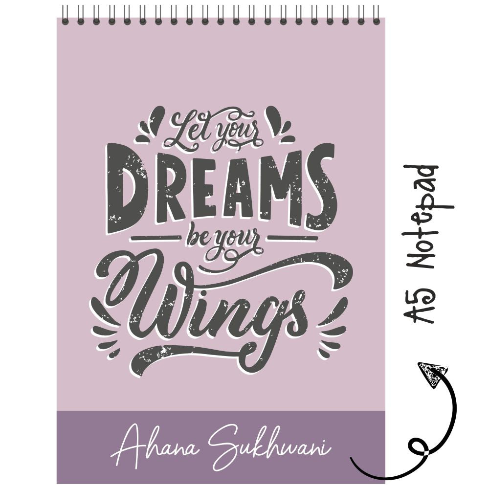 Personalised Notepad - Wings To Dream