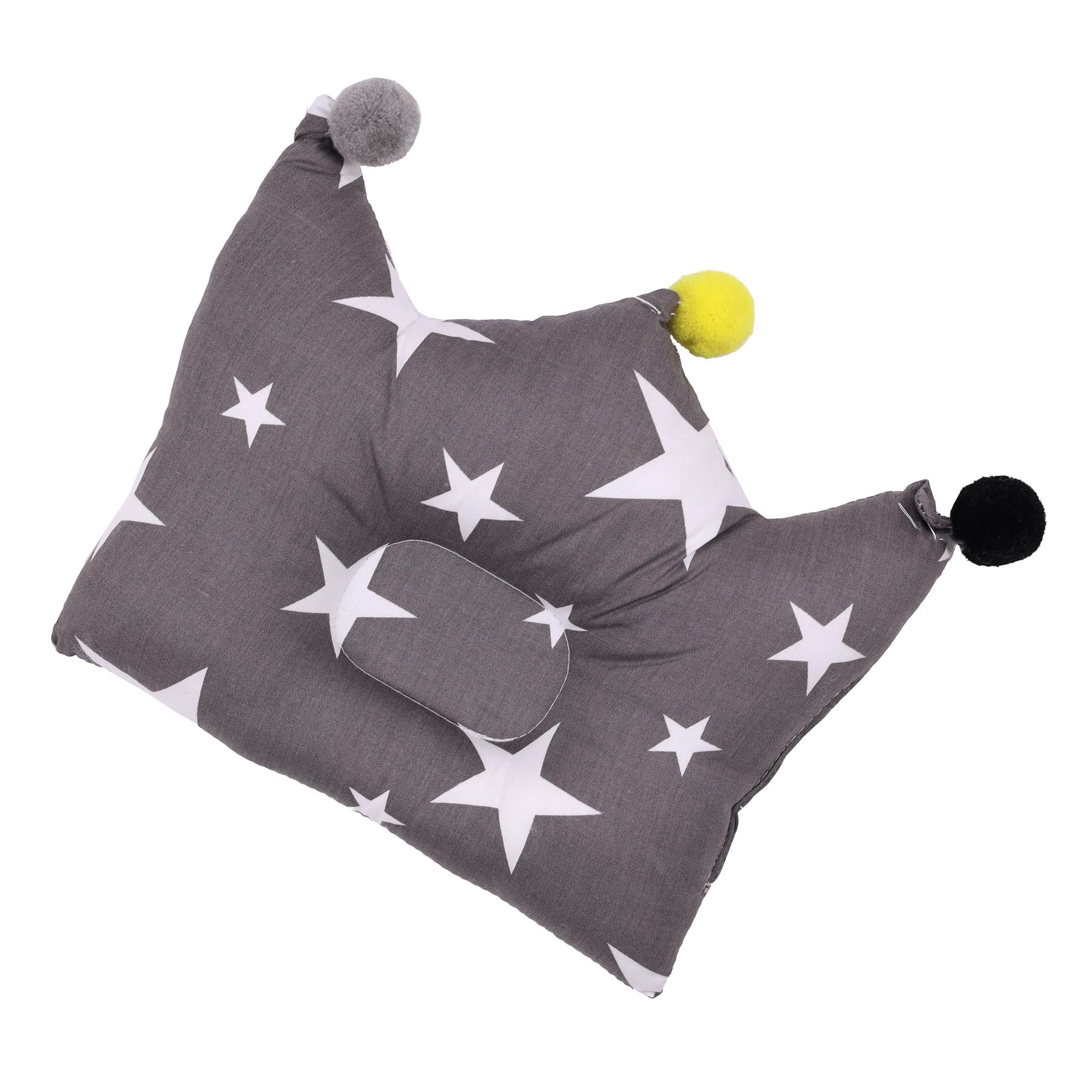 Grey Starry Night Crown Pillow