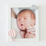 Hot Air Balloon Theme Personalized Name Frame - Pink