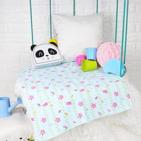 Kicks & Crawl - Pink Owl Waterproof Bed Sheet