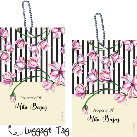 Luggage Tag - Pink Tulip