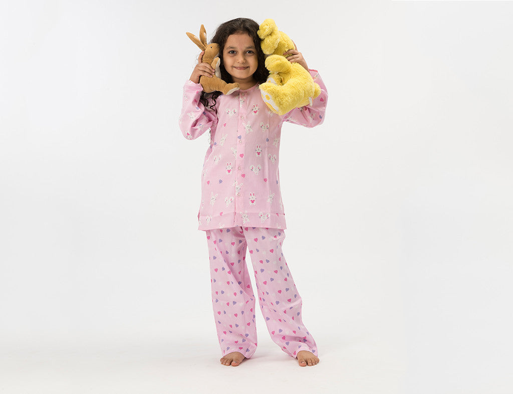 Kid's Pyjama Set <br> Pink Bunny