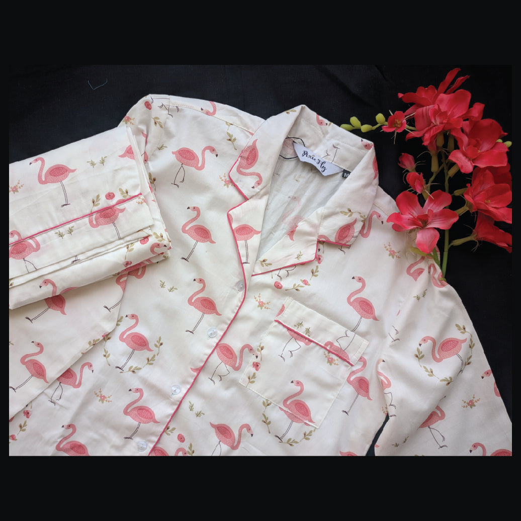 Kid's Pyjama Set - Pretty Flamingos