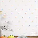 Watercolour Polka Dots Wall Stickers