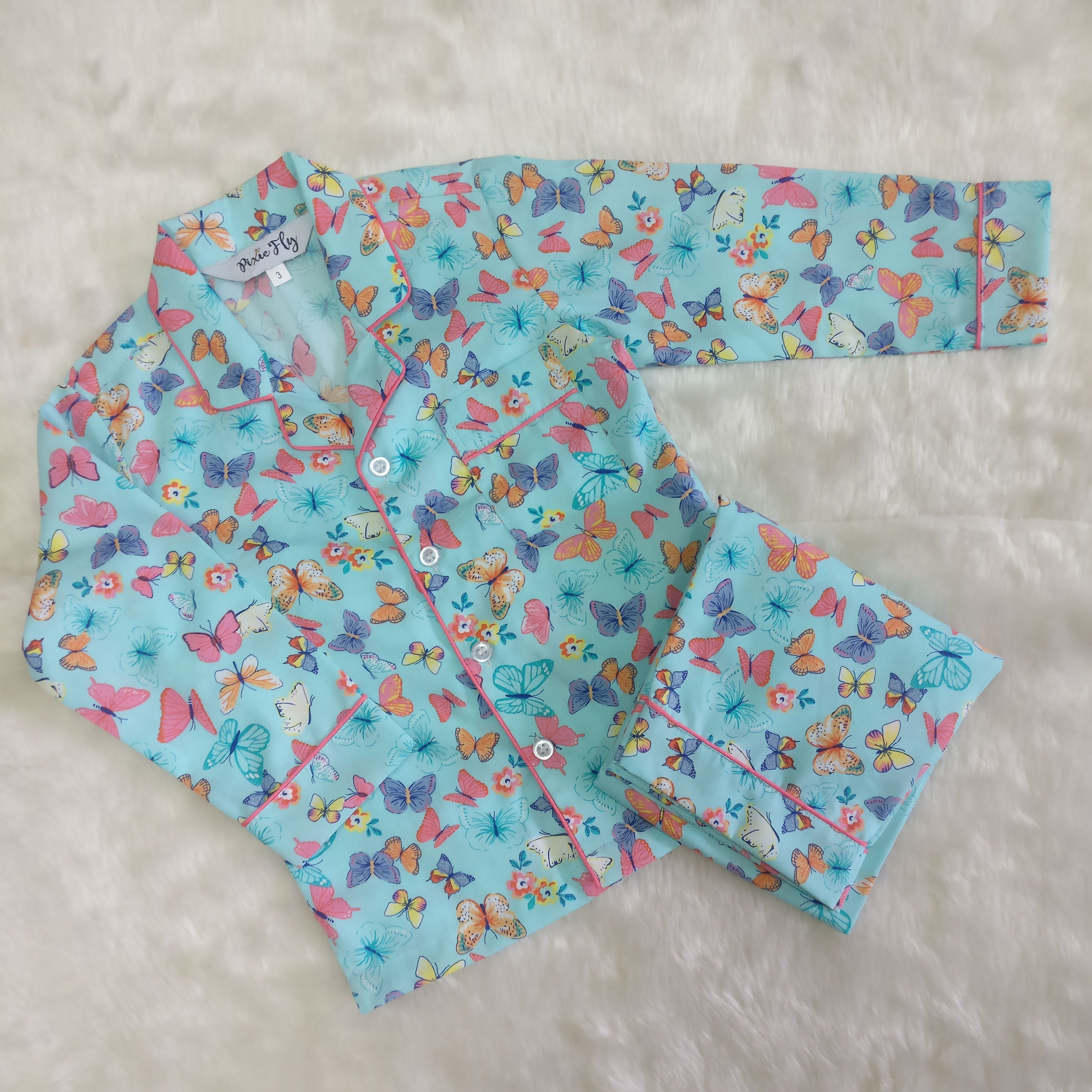 Adult Pyjama Set - Pretty  Butterflies, For Women