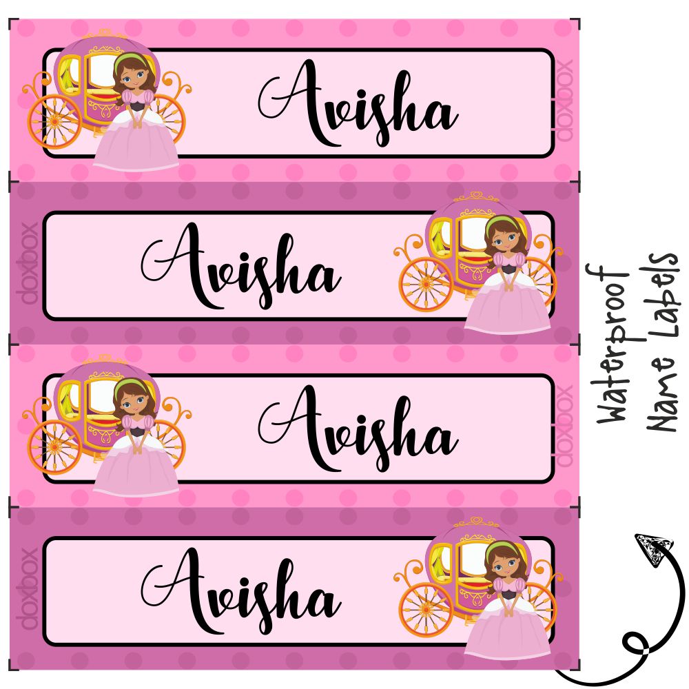 Water Proof Labels - Princess