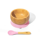Avanchy Bamboo Baby Bowl & Spoon - Blue