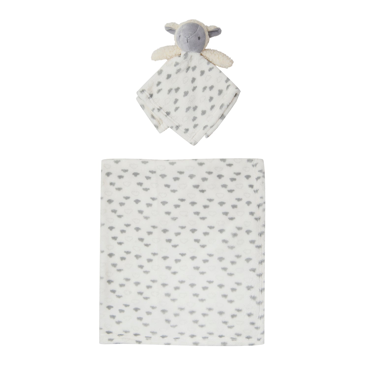 Baby Moo Sheep And Clouds Soft Cozy Plush Toy Blanket Cream