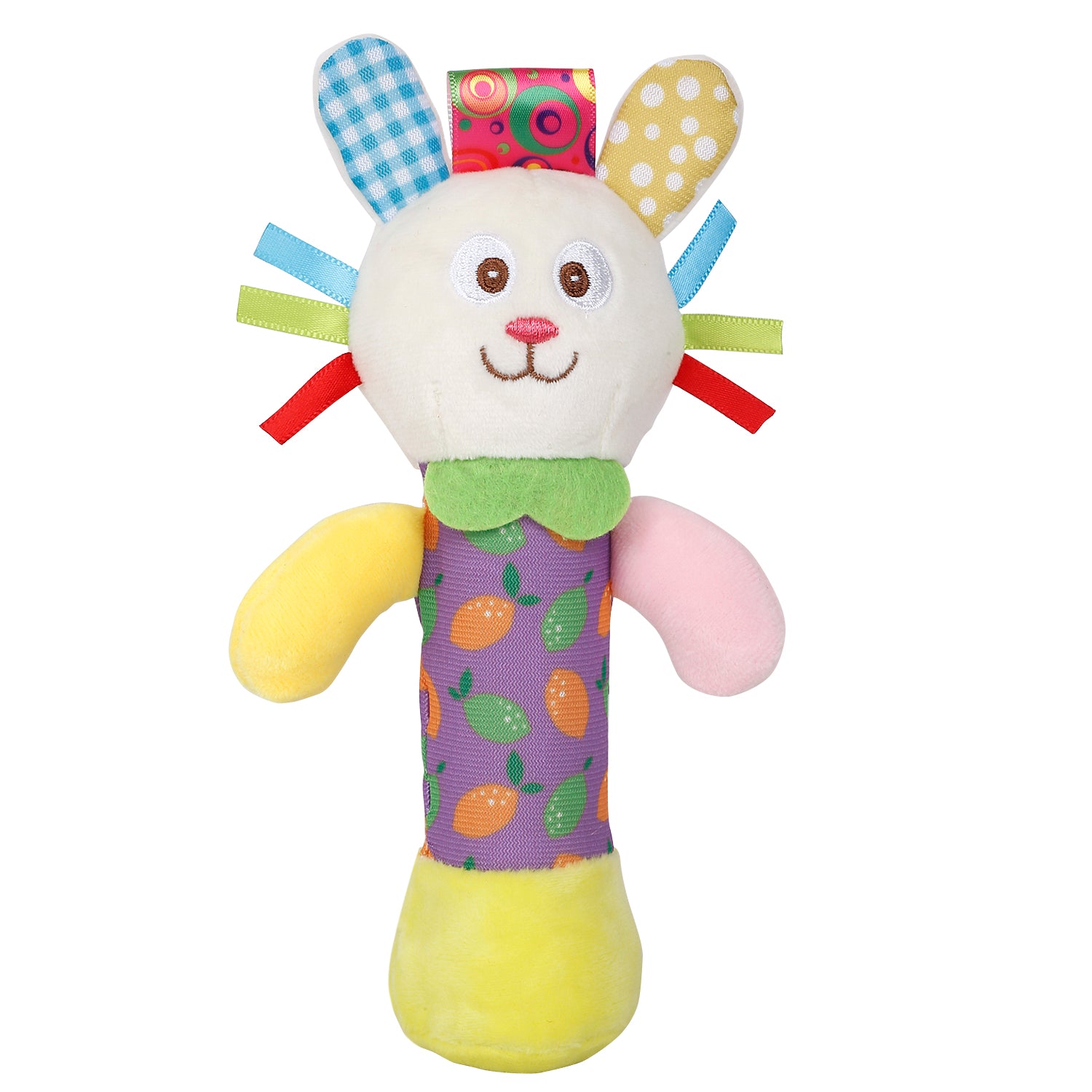 Baby Moo Hungry Rabbit Multicolour Handheld Rattle Toy