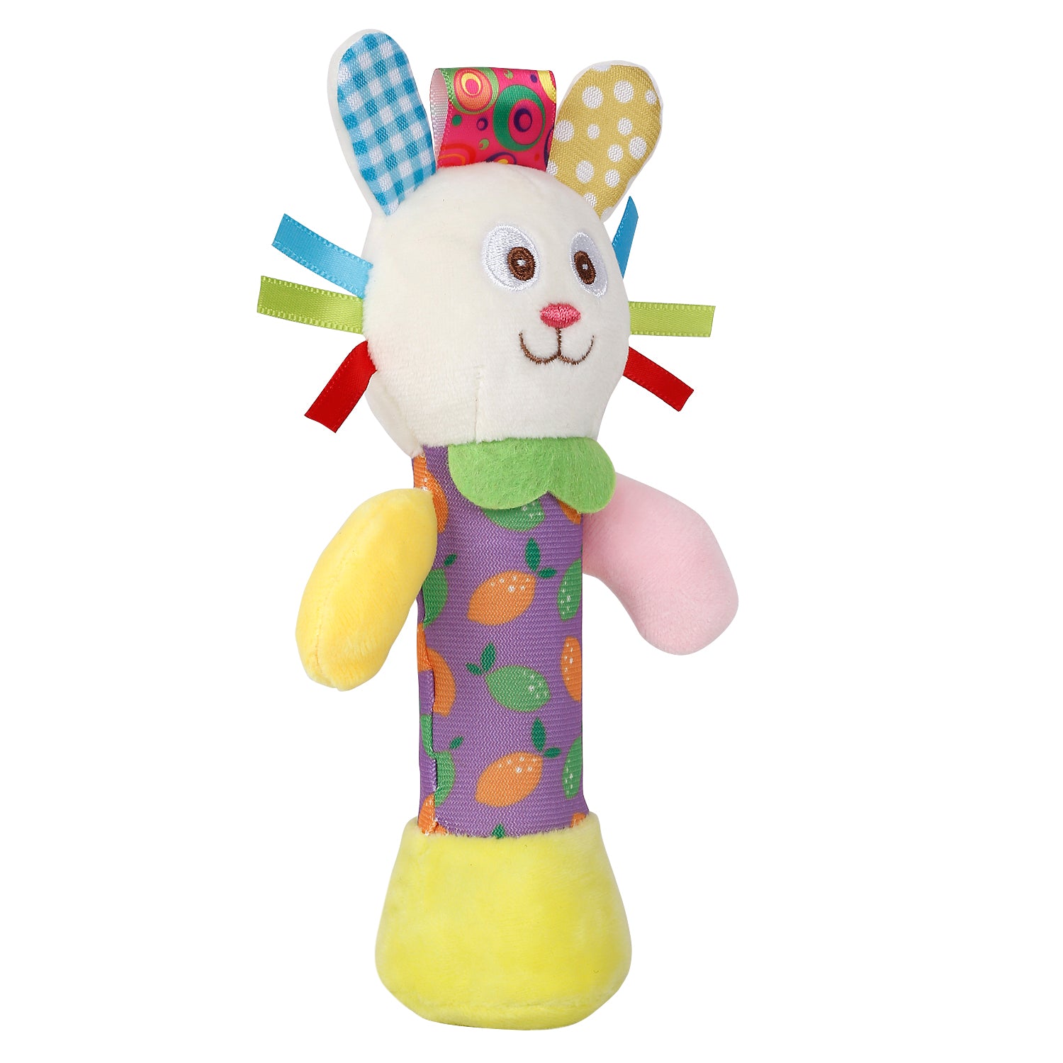 Baby Moo Hungry Rabbit Multicolour Handheld Rattle Toy