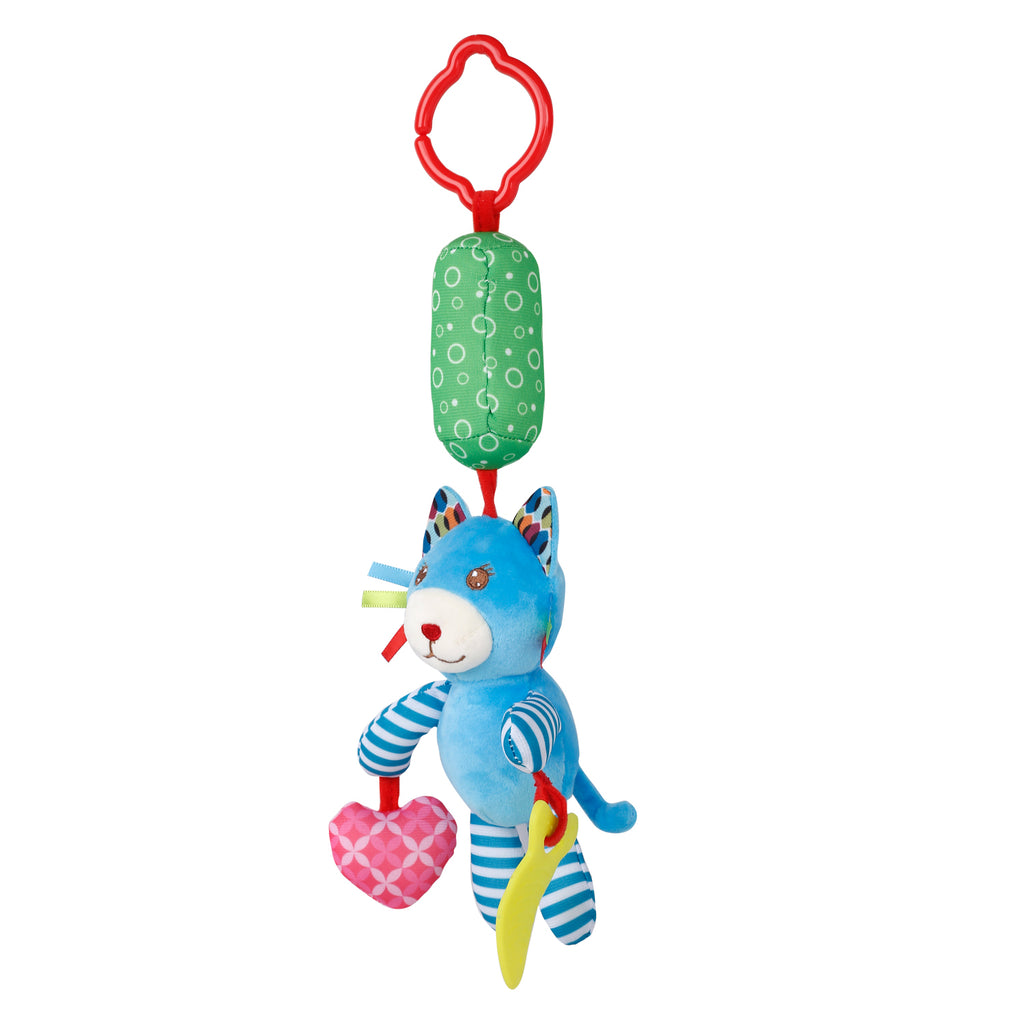 Baby Moo Animal Blue Hanging Toy / Wind Chime With Teether