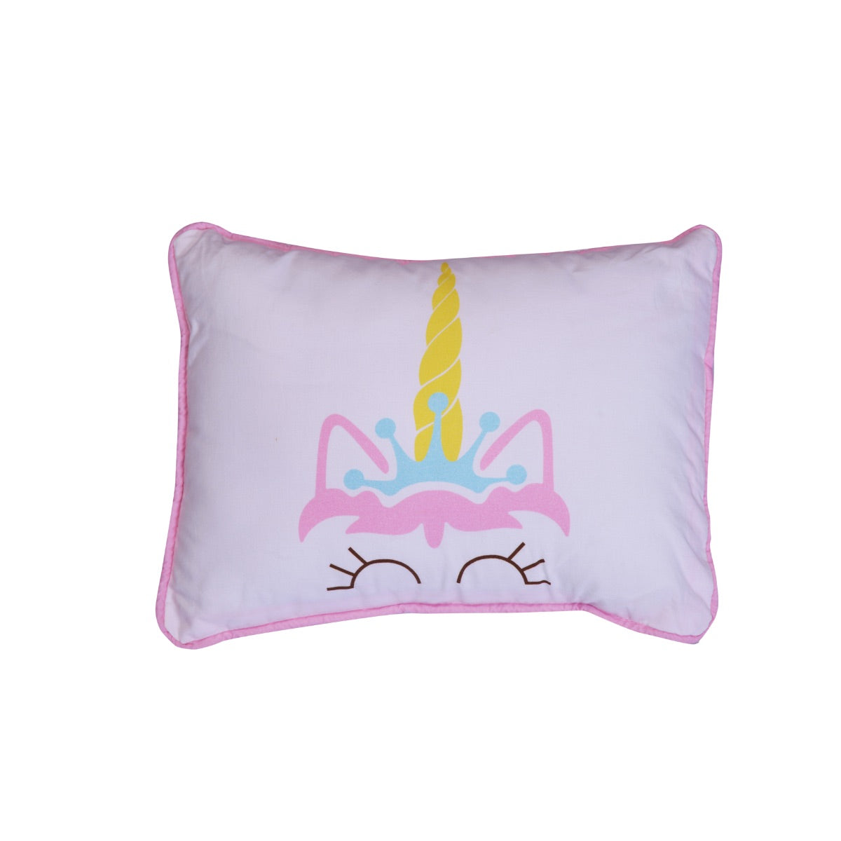 Little By Little Unicorn World Baby Pillow & Bolster, Pink