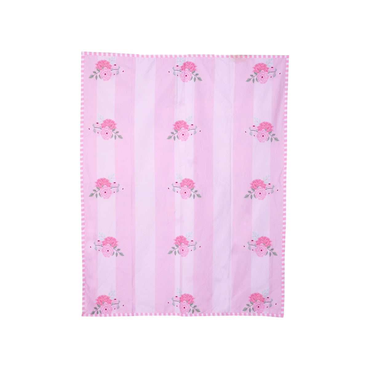 Little By Little Floral & Flutter Cot Bedding Set with Dohar Blanket, Pink