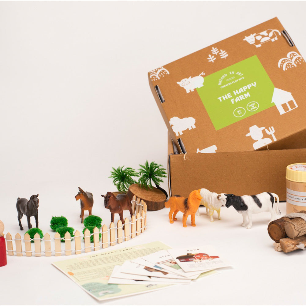 Raised in Art Sensory Boxes - The Happy Farm