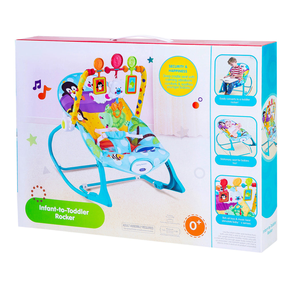 Baby Moo Newborn To Toddler Portable Rocker With Hanging Toys